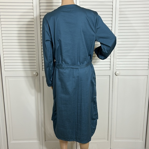 Universal Standard Crossover Collar Dress Teal Sizes 2XS (6 - 8) - Picture 7 of 14